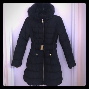 Via Spiga black down coat.